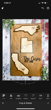 Load image into Gallery viewer, Hand Made Custom Wood Connected by Love State to State Gift