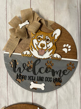 Load image into Gallery viewer, Welcome Dog Hair Door Sign