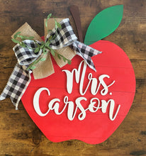 Load image into Gallery viewer, Classroom Teacher Apple Door Sign