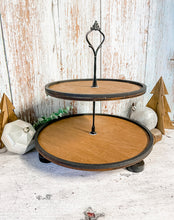 Load image into Gallery viewer, Tiered Tray Winter Wonderland Christmas Decor