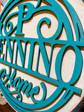 Load image into Gallery viewer, Personalized 9” Round Home Signage with Stand