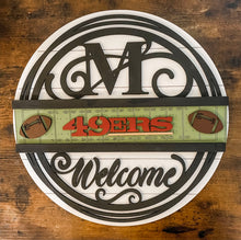 Load image into Gallery viewer, Interchangeable Monogram Slide-In Inserts Door Sign