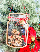 Load image into Gallery viewer, Mason Jar Gingerbread Christmas Ornament