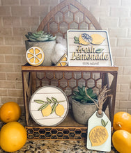 Load image into Gallery viewer, Tiered Tray Lemonade Lemon Stand Decor