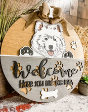 Load image into Gallery viewer, Welcome Dog Hair Door Sign