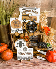 Load image into Gallery viewer, Tiered Tray Pumpkin Patch Decor