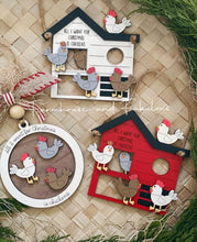 Load image into Gallery viewer, Chicken Christmas Ornaments