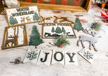 Load image into Gallery viewer, Tiered Tray Winter Woodlands Decor