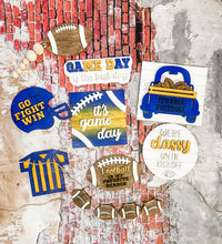Load image into Gallery viewer, Tiered Tray Football Decor