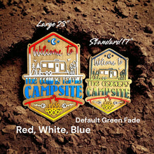 Load image into Gallery viewer, Camping Welcome to our Campsite personalized wooden sign
