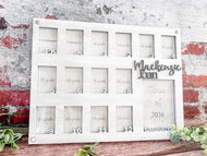 Hand Made Custom Wood School Photo Frame Mini-Wallets PK-12 or K-12 customizable