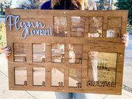 Hand Made Custom Wood XL 4x6 Baby Birth Picture Photo Frame