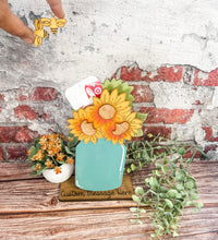 Load image into Gallery viewer, Gift Card Holder Sunflower Mason Jar with Bees
