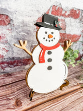 Load image into Gallery viewer, Gift Card Holder Snowman with Top Hat Gift Card Holder

