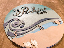 Load image into Gallery viewer, Personalized Round Layered Door Sign
