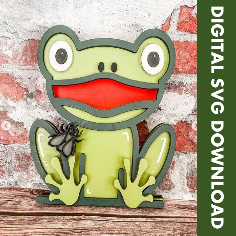 Digital Download SVG Frog and Fly Gift Card Holder