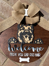 Load image into Gallery viewer, Welcome Dog Hair Door Sign
