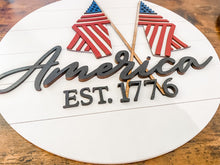 Load image into Gallery viewer, USA American Flags Independence Day Door Signs
