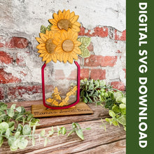 Load image into Gallery viewer, Digital SVG Download - Sunflower and Bees Mother&#39;s Day Mason Jar
