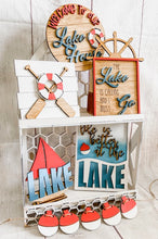 Load image into Gallery viewer, Tiered Tray Lake House Decor
