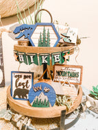 Tiered Tray Mountains Decor