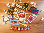 Tiered Tray Personalized Movie Night Decor