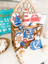 Load image into Gallery viewer, Tiered Tray Nautical Set Sail Decor
