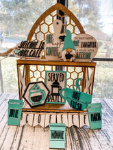 Load image into Gallery viewer, Tiered Tray with Custom Color Coffee Bar Decor
