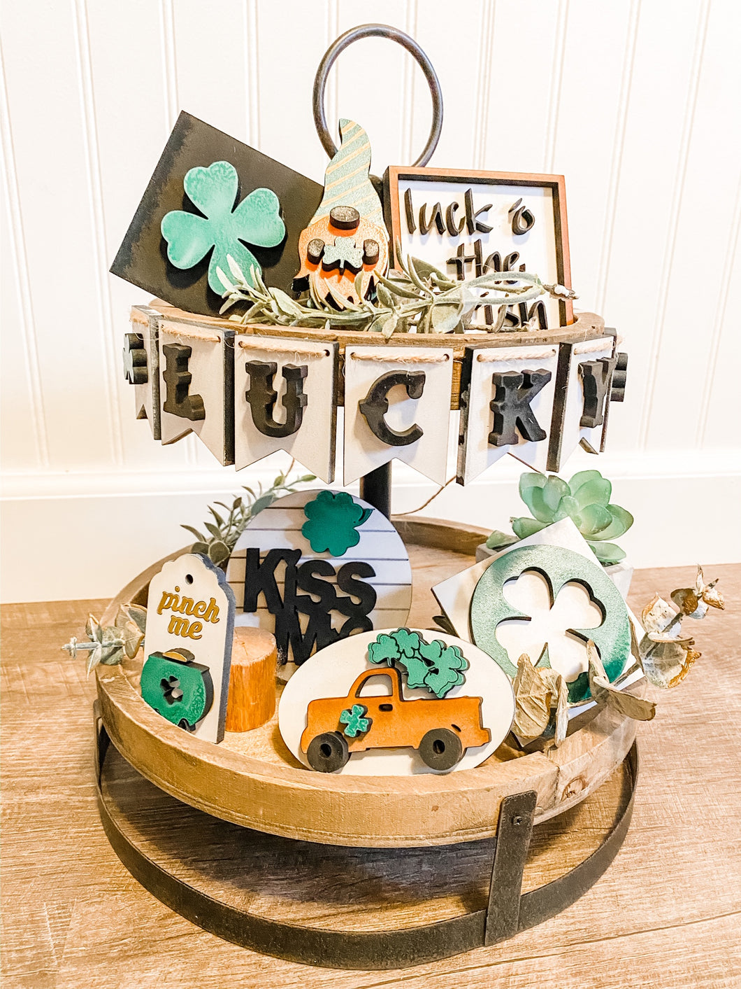 Tiered Tray St. Patty's Day Decor