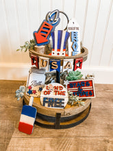Load image into Gallery viewer, Tiered Tray Independence Day USA Decor
