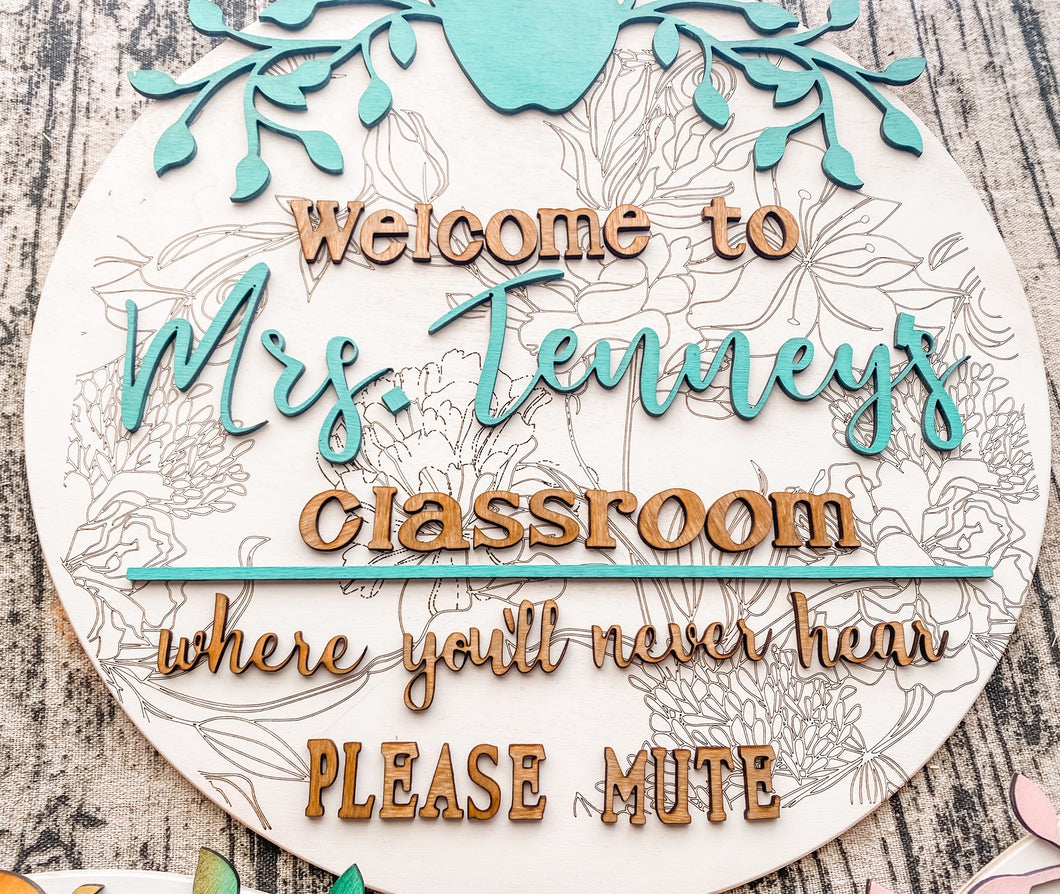 Custom Teacher Appreciation Door Sign