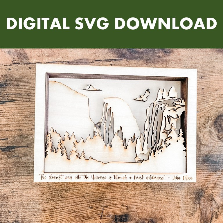 Digital Download Yosemite Valley SVG File
