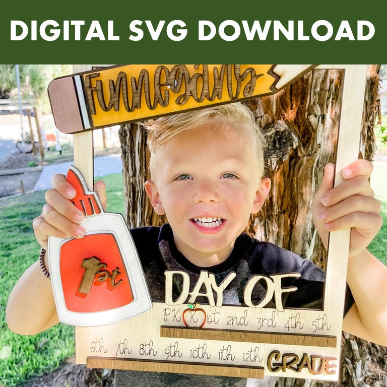 Digital Download SVG Back to School Polaroid Frame File