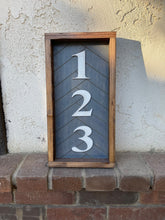 Load image into Gallery viewer, Herringbone Framed Address Signs
