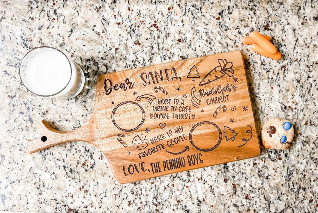 Santas Milk & Cookies Tray