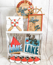 Load image into Gallery viewer, Tier Tray Lake House Decor
