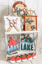 Load image into Gallery viewer, Tier Tray Lake House Decor
