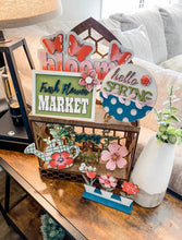 Load image into Gallery viewer, Tier Tray Hello Spring Flower Market Decor
