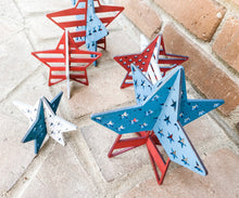 Load image into Gallery viewer, Set of 5 3D USA Stars

