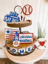Load image into Gallery viewer, Tier Tray Baseball Decor
