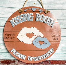 Load image into Gallery viewer, Kissing Booth Door Sign 14&quot;-16&quot;

