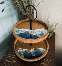 Load image into Gallery viewer, Ocean Resin Art Round Tray
