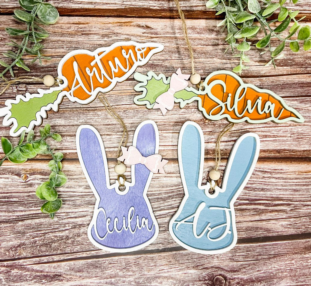 Personalized Easter Basket Name Tags 3D