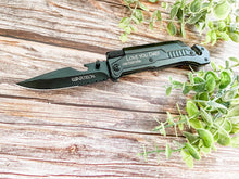 Load image into Gallery viewer, Fathers Day Personalized Engraved 6 in 1 Pocket Utility Knife Tool
