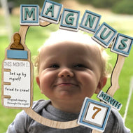Baby Milestone Monthly Photo Frame Prop