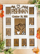 Hand Made Custom Wood Wedding Anniversary Photo Frame Personalized