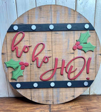Load image into Gallery viewer, Holiday Wine Barrel Inspired Door Signs
