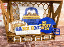 Load image into Gallery viewer, Tiered Tray Football Decor
