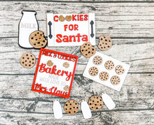 Load image into Gallery viewer, Tiered Tray Santa&#39;s Christmas Cookies and Milk Decor

