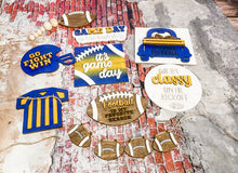 Load image into Gallery viewer, Tiered Tray Football Decor
